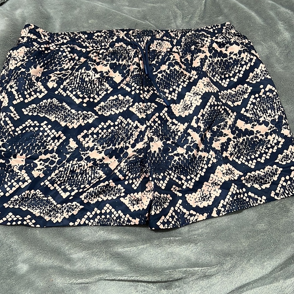 navy blue snakeskin swim trunks